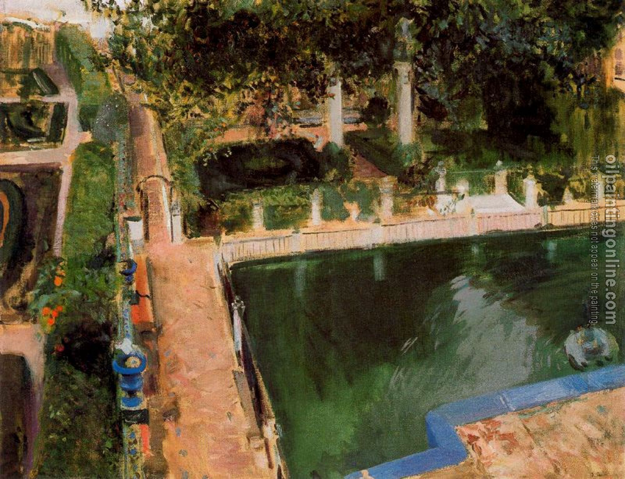 Joaquin Sorolla y Bastida - Garden of Carlos V in the Alcazar, Seville